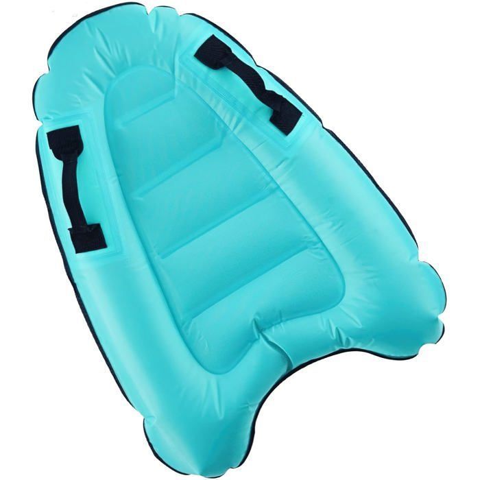 Bodyboard Gonflable 67x52cm Bodyboard Gonflable avec Poignées Léger et Pliable pour Surf à Plage Sports Nautiques Baignade