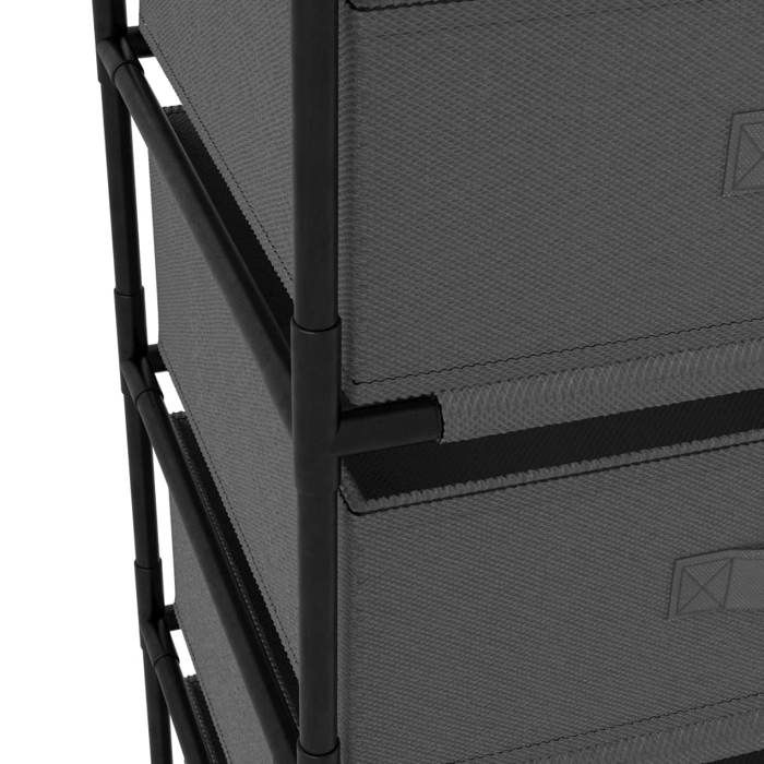 Étagère de rangement avec 4 paniers en tissu Acier Gris_2 ans garantie_52654