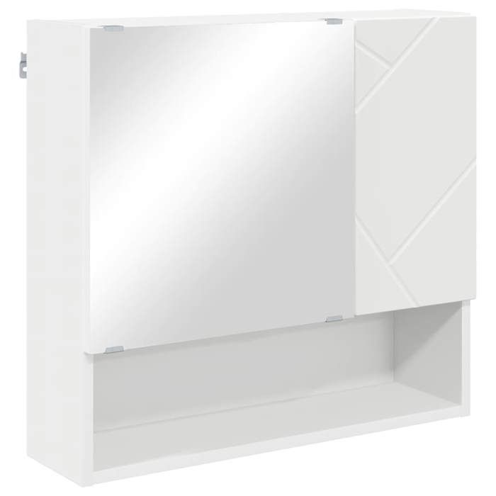 Armoire Miroir - vidaXL - Blanc - 59x17x55cm - bois d’ingénierie - Cadre durable - Miroir intégré - design élégant 5998458