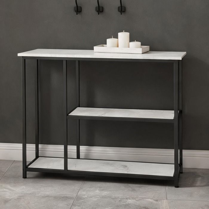 Console en Acier Blanc 100 x 30 x 80 cm