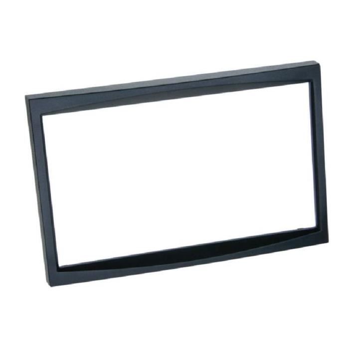Facade autoradio 2DIN - Compatible Citroen C2 C3 Fiat Scudo Peugeot 207 307 - Noir - Double-Din
