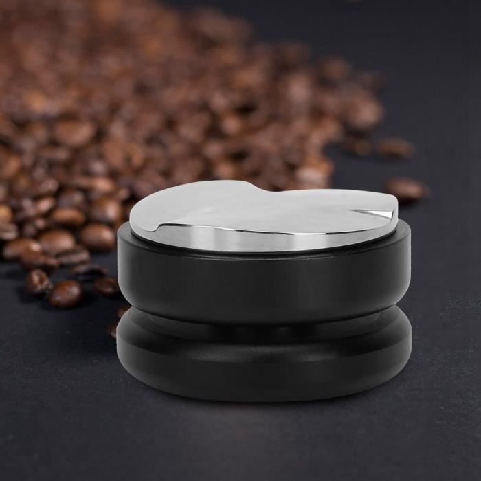 Distributeur De Café Espresso 51mm En Acier Inoxydable 304 Noir - Outil De Nivellement Parfait Pour Un Tampage Uniforme
