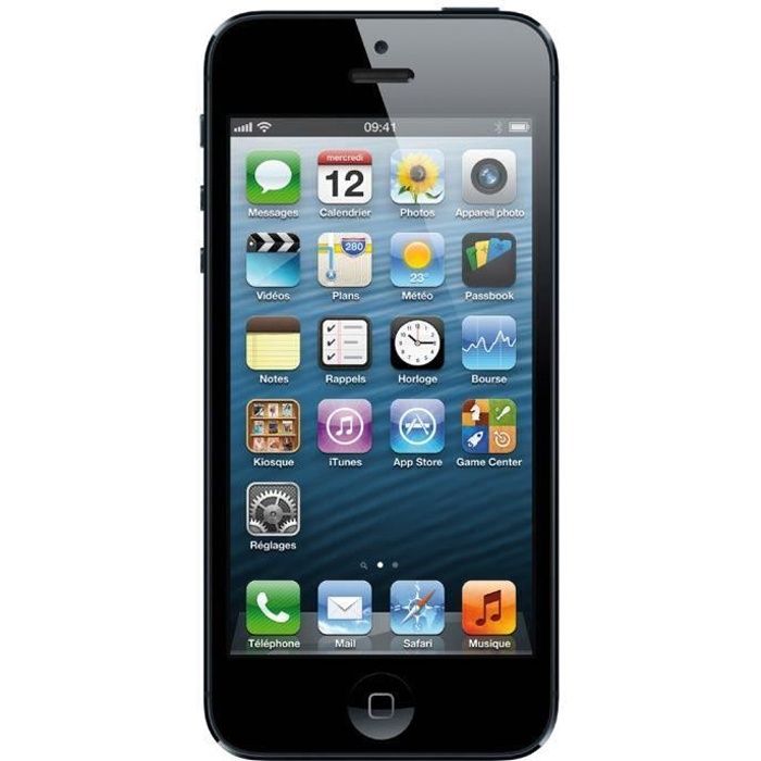 Achat T&eacute;l&eacute;phone portable iPhone 5 16 Go Noir Reconditionné - Très bon Etat pas cher