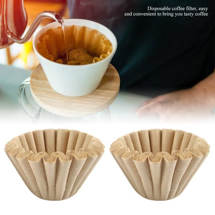 Lot De 300 Filtres à Café En Papier Non Blanchi - Diamètre 9.5 Cm, Trou Central 1 Cm, Pour Percolateur, Cafetière, Maison, Bureau