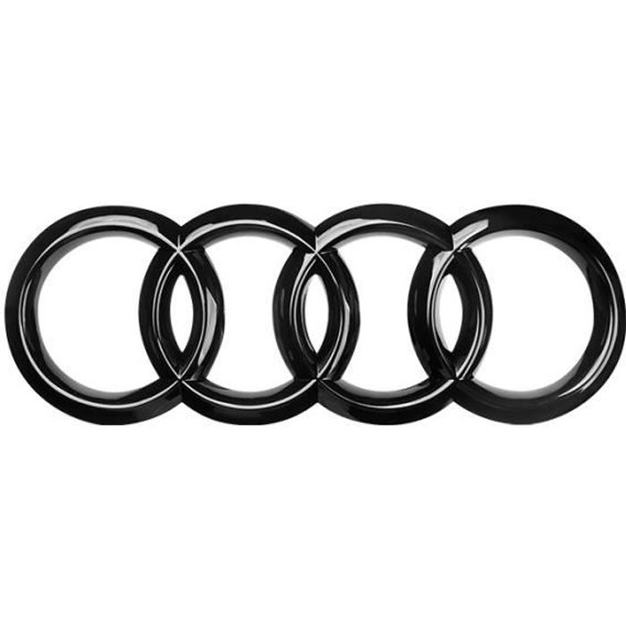 Audi Anneaux Capot Avant Noir Brillant Capuche Grille Grille Badge Emblème Logo 249 Mm