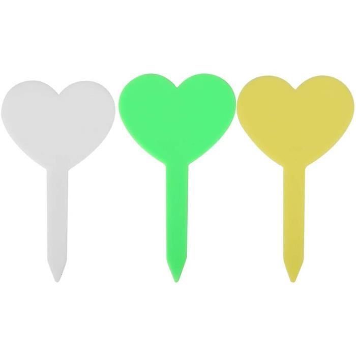 100 étiquettes Plantes Jardin - Piquets Marqueurs Plastique Pour Semis - 7x5 Cm