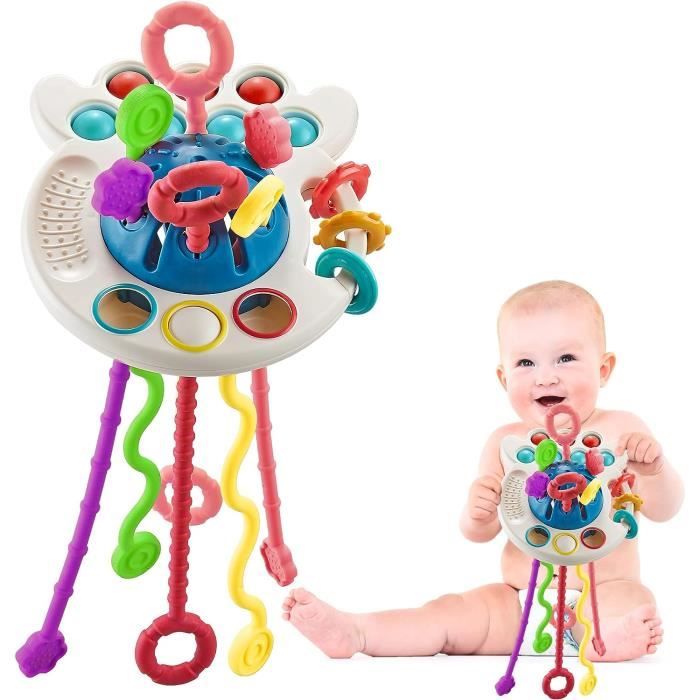 Jeux Montessori 1 2 Ans, Jouet Bebe,Silicone d'apprentissage Jeux