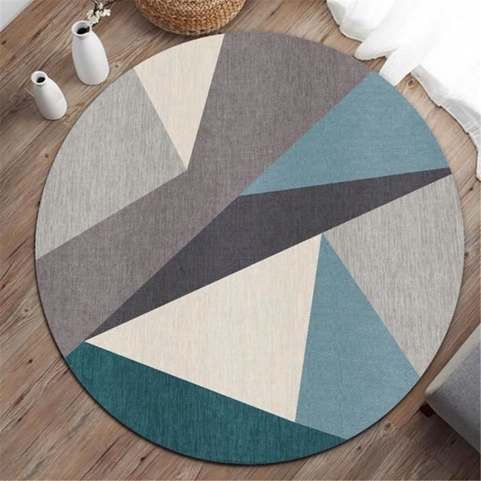Tapis Rond Moderne Pour Salon Accessoires Intérieur