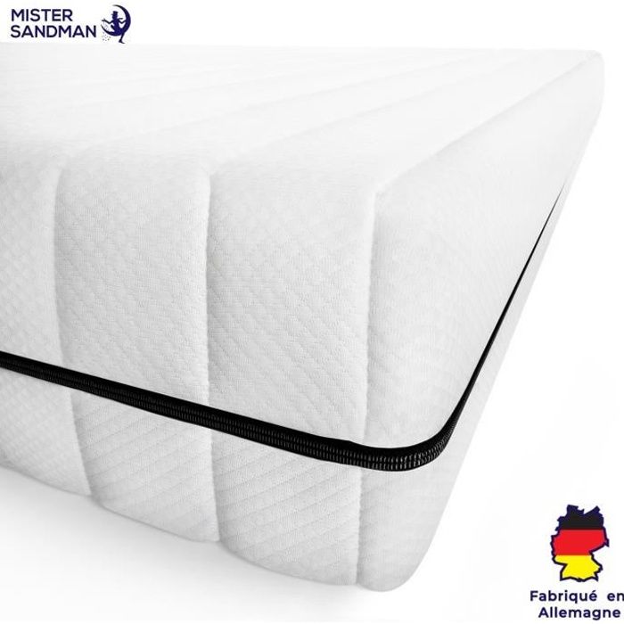 60 x 120 cm, H2 2 fermetés 2en1 Housse Lavable érgonomique Mister Sandman Matelas Pas Cher 7 Zones de Confort Lit Ferme et mi Ferme réversible épaisseur 15cm 