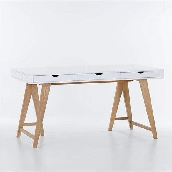 Bureau Chevalet Blanc En Bois Avec Avec Jambes Massif Et Tiroirs 150 Cm Achat Vente Bureau Bureau Chevalet Blanc En Bo Soldes Sur Cdiscount Des Le 20 Janvier Cdiscount