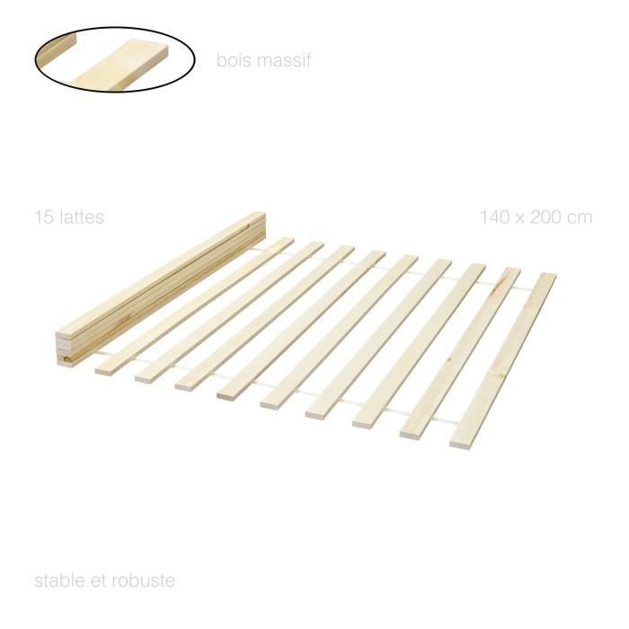 Sommier A Lattes Sommier 140x190 Sommier 140x200 Sommier Deroulabe Sommier Lattes Sommier Pliant Sommier Une Place 140 X 200 Achat Vente Sommier Cdiscount