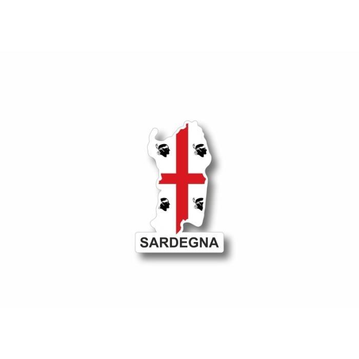 Autocollant Sticker Carte Drapeau Region Italie Province Sardaigne Sardegna Achat Vente Decoration Vehicule R739b Carte Sardaigne Cdiscount