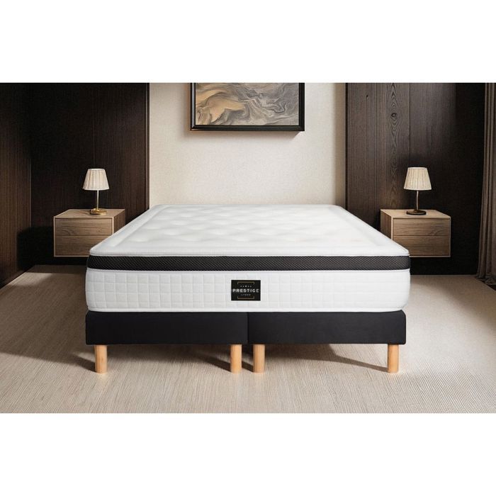 Ensemble Privilège 160x200 Mémoire de forme 5 zones double sommier