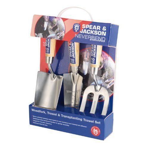 Neill Tools T/A Spear Jackson Spear & Jackson Neverbend Lots de 3 outils à main de jardinage en acier inoxydable - 3056GS