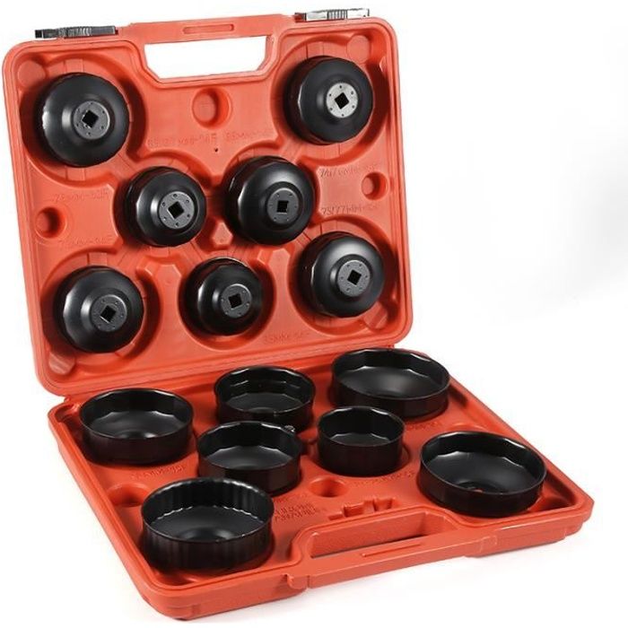 14x Set Kit Clé Coiffe Pr Filtre à Huile Boîte à Outil Cloche Voiture ...