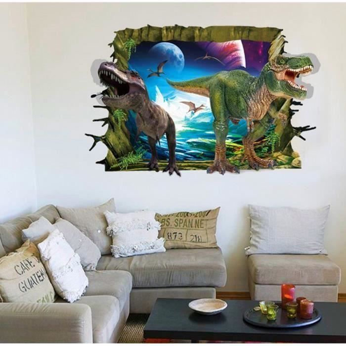 Jurassic Park 3d Stereo Autocollants Dinosaure Mur Salle De Decoration Murale Enfants Bebe Chambre Sticker 60 90cm M Mo Cdiscount Maison