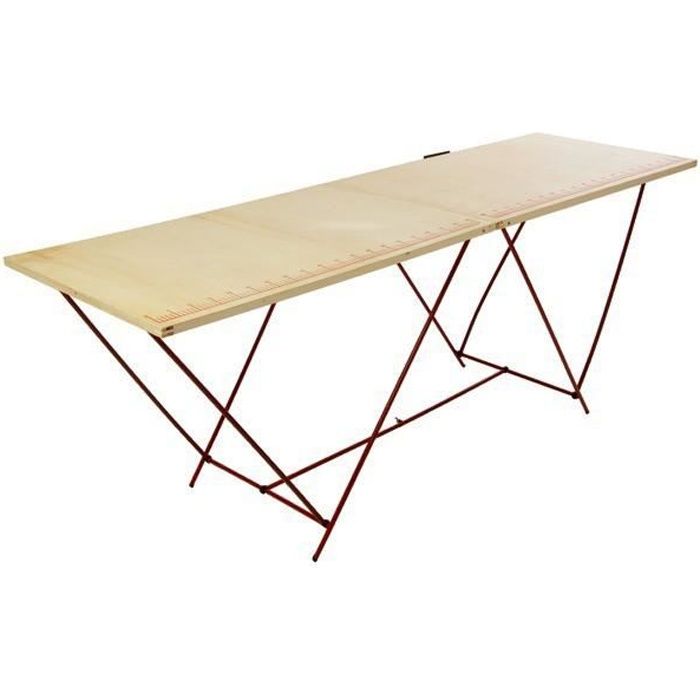 table a tapisser tapissier pro pliable pliante bois pieds metal valise 2m cdiscount bricolage