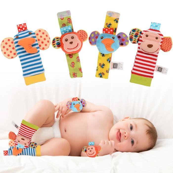 GizmoVine Jouets Hochets pour Bébés Ensemble de Hochet à Clochettes Jouets  d'Eveil avec Boîte de