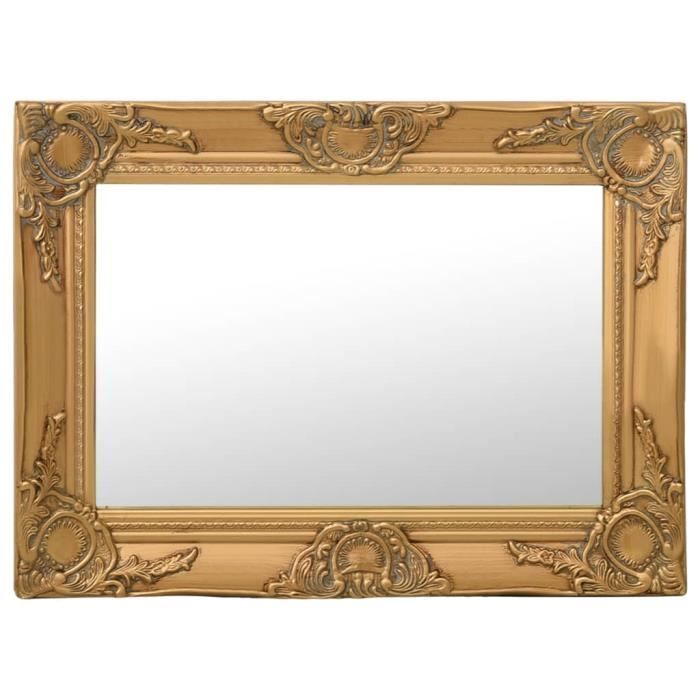 JILI - BEST Miroir mural style baroque 60x40 cm Doré (3365)