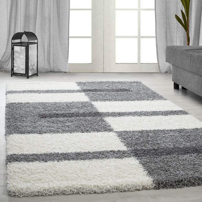 tapis shaggy shaggy gris raye vert rouge tapis beige de salon gris clair 120x170 cm cdiscount maison