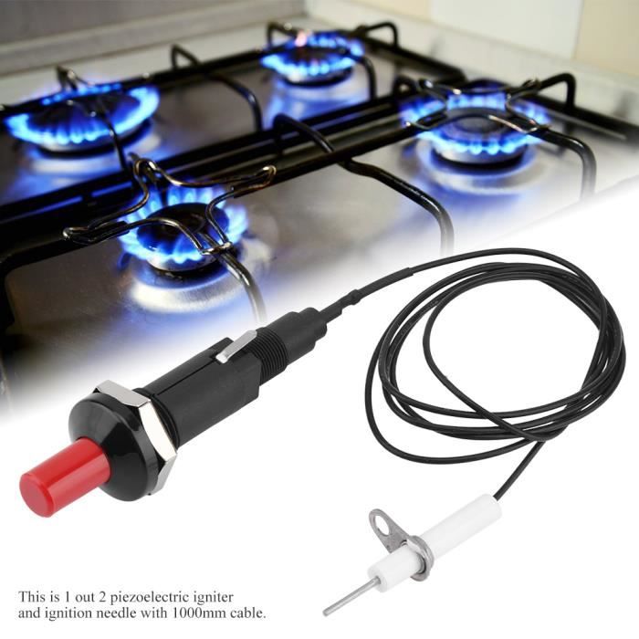 Allumeur Piézoélectrique Pour Barbecue Gaz - Sans Pile, Fil De 99 Cm - Pour Four, Cuisinière, Allumage Facile - 8