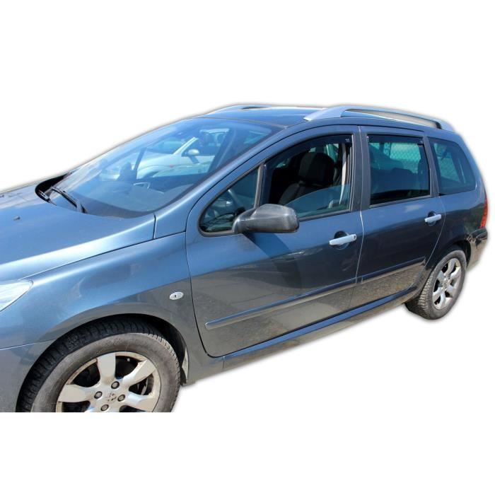 Deflectores De Aire Negro Compatible Con Peugeot 307 5 Puertas/Station 2001-2008