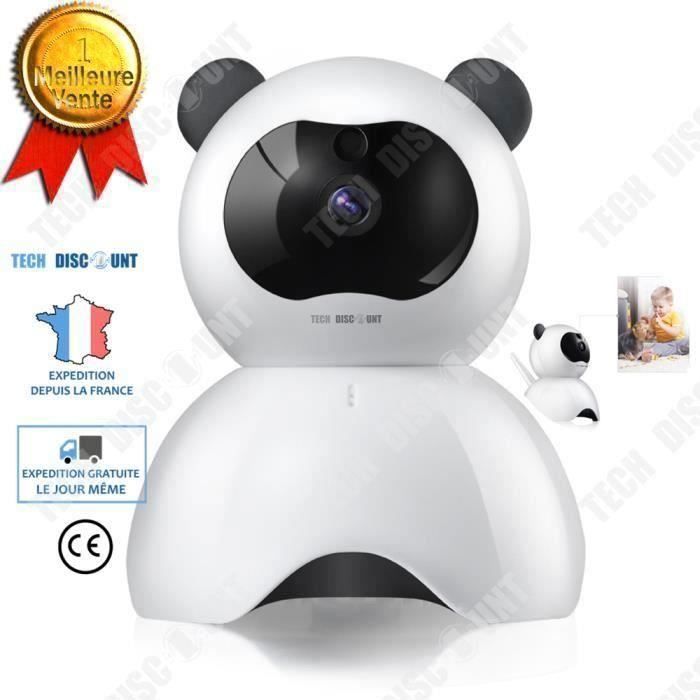 Camera bebe surveillance nuit panda wifi chambre sans fil interieur iphone  connecte securite batterie alarme conversation vocale - Cdiscount Bricolage