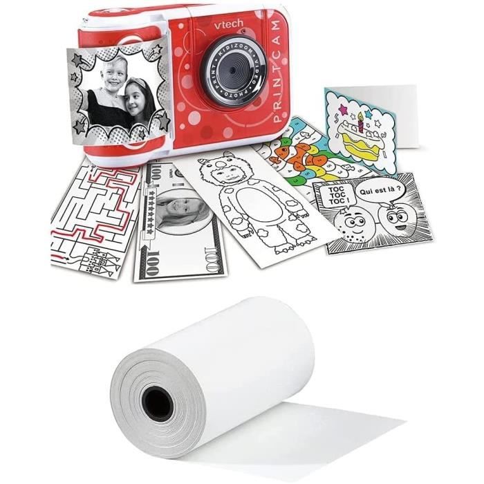 10 rouleaux de papier d'impression pour appareil photo pour enfants, papier  thermique d'impression instantanée, papier de recharge pour appareil photo  pour enfants