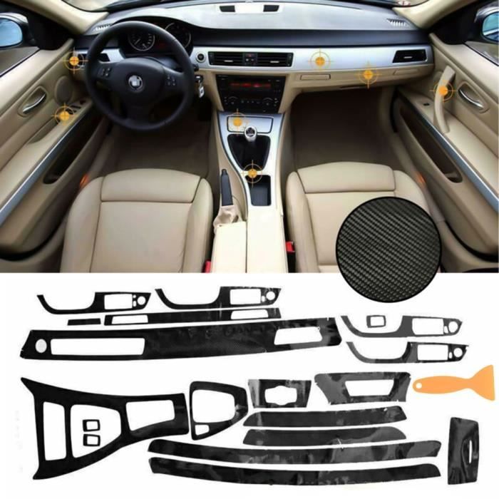 Autre accessoire,Revêtement intérieur de voiture en Fiber de carbone brillant 5D LHD,accessoires de style,pour BMW série 3