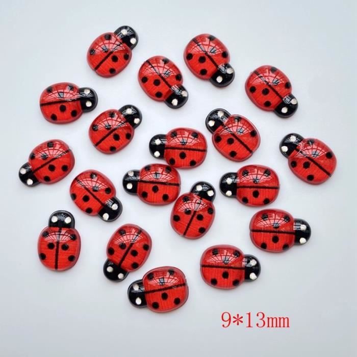 Statue deco,Mini insectes mignons en résine,40 pièces,Cabochon à dos ...