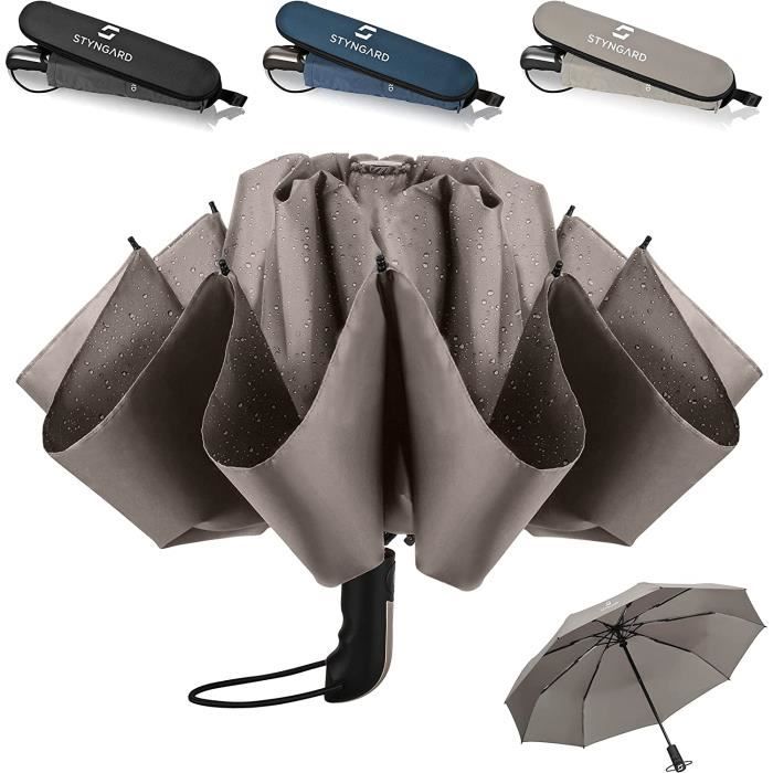 Grand Parapluie Pliant existent pour Homme, Parasol Inversé de Luxe  Renforcé, Parapluies de Bain, observateur, Équipement de Pluie