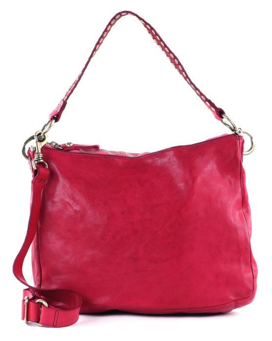 Sac à épaule Shopping Bag CAMPOMAGGI En Cuir Vachette Cognac - Neuf Avec étiquettes