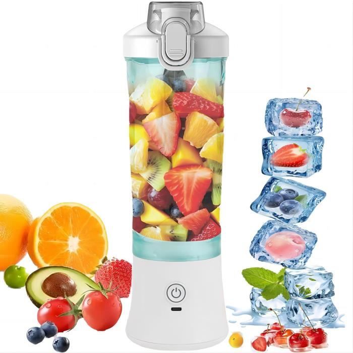 500W Blender Smoothie Électrique, Mini Mixeur Blender Avec 2 Bouteilles Tritan Portables De 600