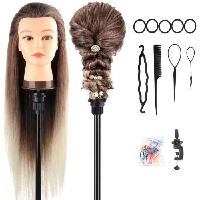 Tete a Coiffer 26" Cheveux , Têtes d