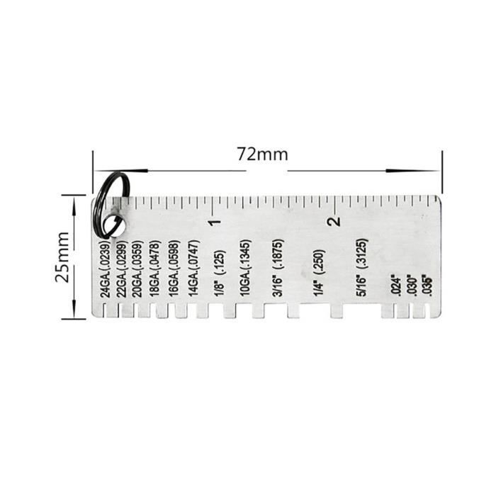 Jauge D'épaisseur En Acier Inoxydable - Plage 0,05 à 1,00 Mm - Outil De Mesure Pour Soudures, Espaces, Jeux