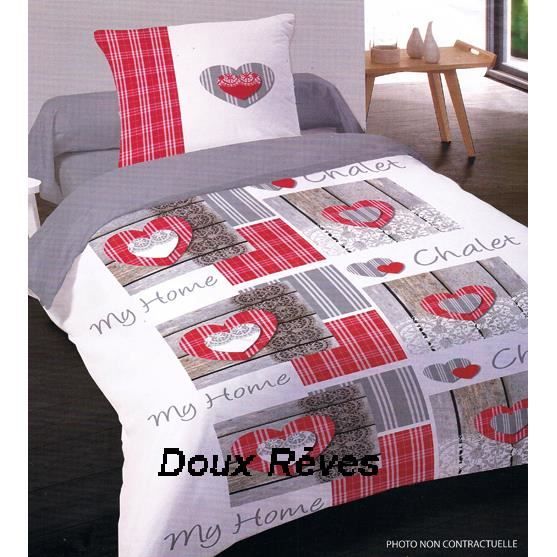 Hedda - Housse De Couette 240x220cm Flanelle De Coton Coloris Camel à