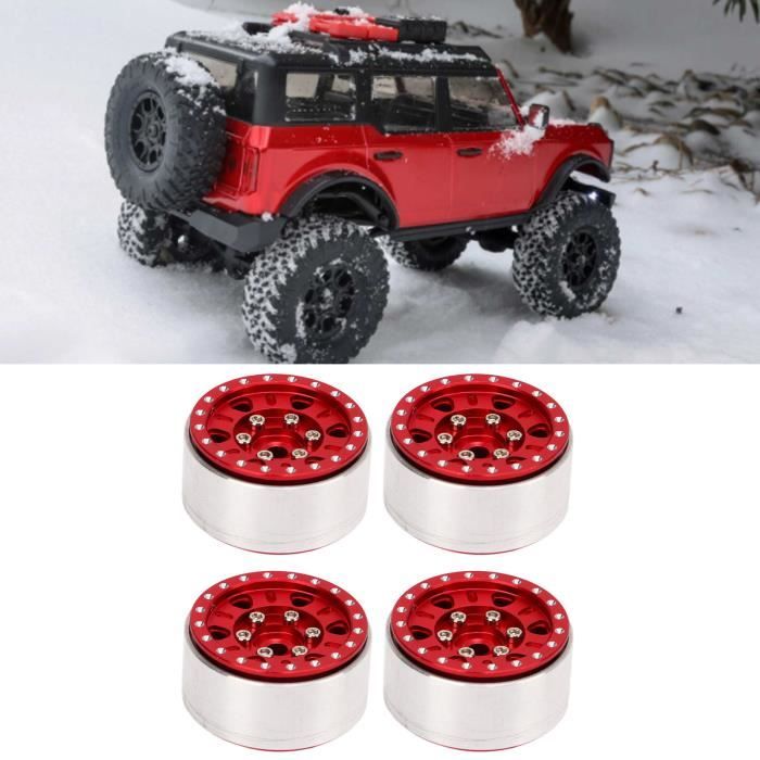 Lot 4 Roues De Voiture RC 1/10 – 12 Mm Hexagonal – 65x26 Mm – Pour Tamiya TT01 TT02 HPI – Caoutchouc & Plastique