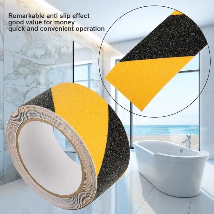 Ruban Adhésif Antidérapant Pour Escaliers – 15 Cm X 10 M – PVC Avec Gravier, Adhésif Fort – Pour Intérieur/extérieur, Marches, Sols Glissants