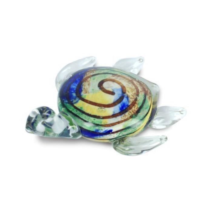 Sculptures Miniatures 6 Figurines Tortue Verre Soufflé - Décoration Étagère Mignonne Tortue Décorative Pour Jardin