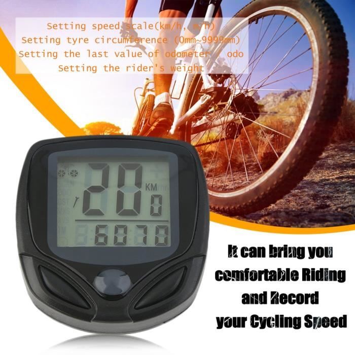 Compteur vélo Etanche LCD Digital Compteur Vitesse Ordinateur Vélo Ciclismo Acce