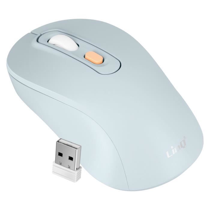 Souris Sans Fil LinQ W878 – Bluetooth & WiFi 2.4Ghz, 1600 DPI, Recharge USB Type-C - vue 10