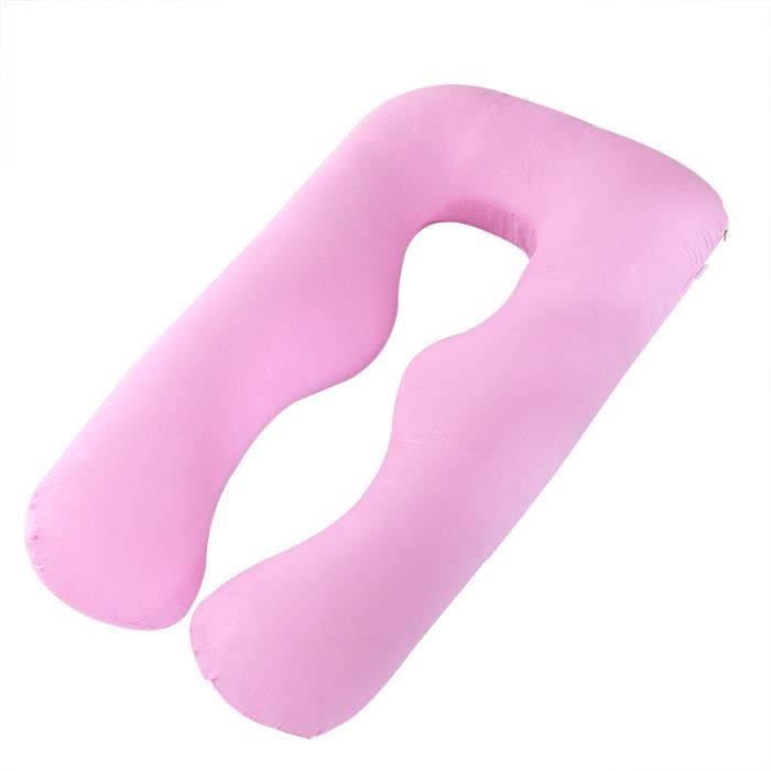 Housse De Coussin D'allaitement En Microfibre Douce - Forme U, Fermeture éclair Protégée, Lavable En Machine