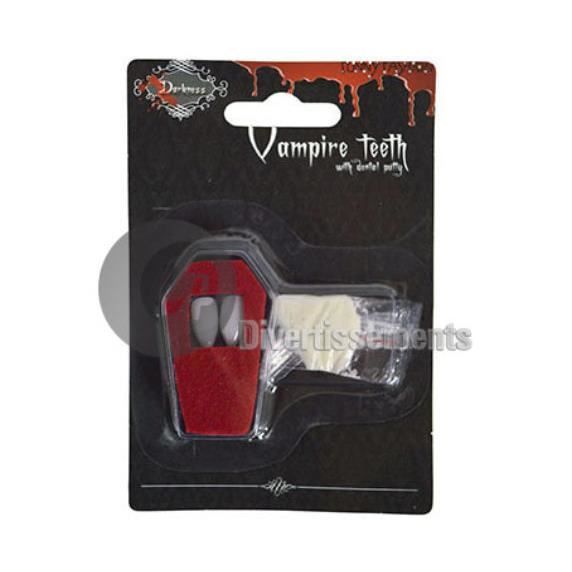 Dents De Vampire Avec Colle Achat Vente Masque Decor Visage Cdiscount