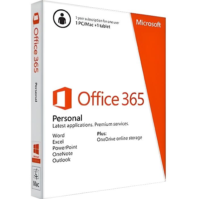 Microsoft Office 365 Personal - Abonnement ( 1 …