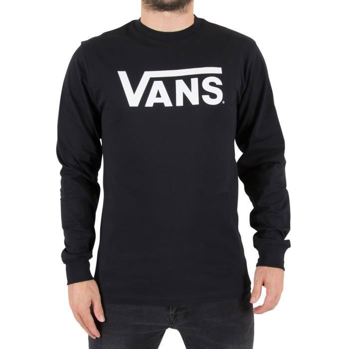 Vans Homme T-shirt Classic Longsleeved Logo, Noir