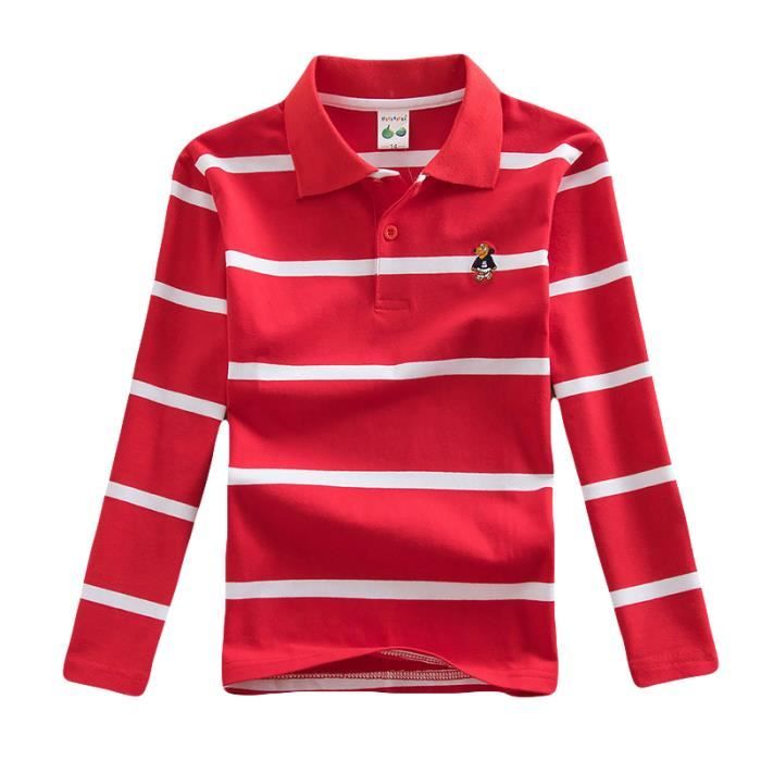 Polo shop rouge garcon