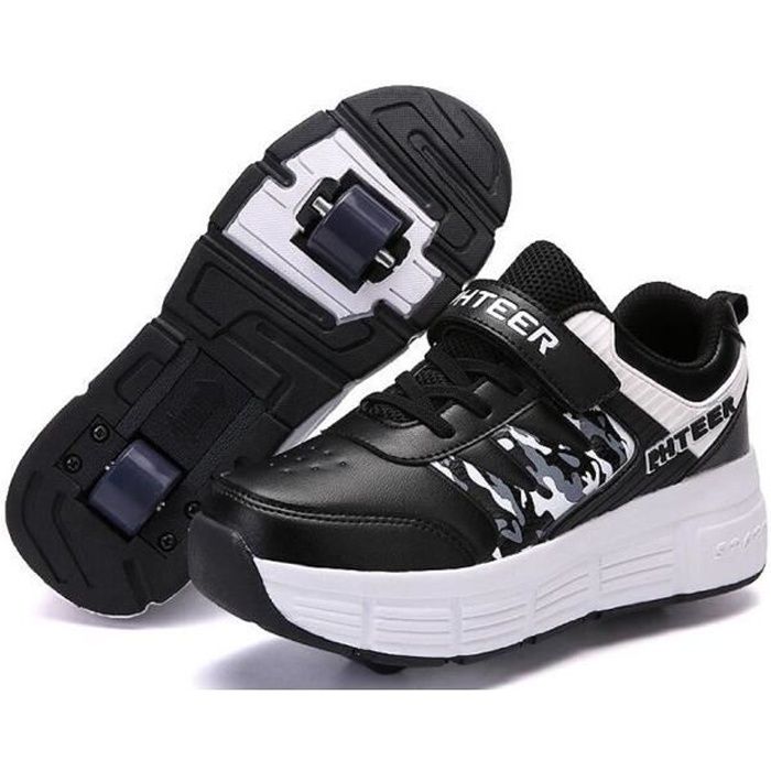 Mode Baskets Enfants Chaussures à Roulettes Garons Filles Sneakers Double  Roues Automatique De Patinage Chaussures Noir Noir - Cdiscount Chaussures