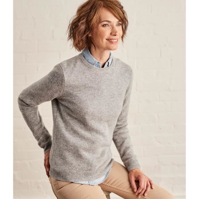 Femme Laine dagneau Wool Overs Pull /à col Rond