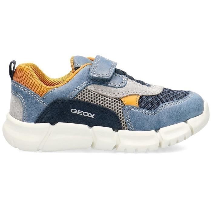 Geox Geox Baby Flexyper - Baskets bébé bleu fermeture scratch dessus textile