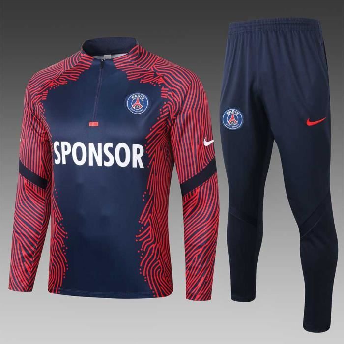 Nouveau PSG Paris Saint Germain Maillot de Foot Football Soccer Kit Suit 2020 2021 Pas Cher Survetement Training pour Homme Cdiscount Sport